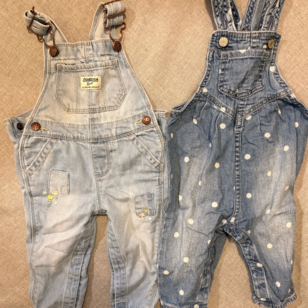 OshKosh B'gosh and Gap Denim Overalls -bundle